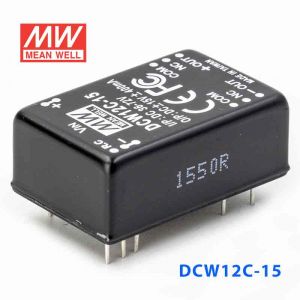 DCW12C-15  12W  36~72V  输入  ±15V  稳压双路输出明纬DC-DC转换模块电源