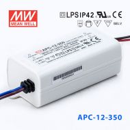 APC-12-350 12W 9-36V   350mA明纬牌恒流输出防水塑壳LED照明电源