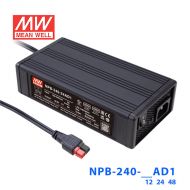 明纬NPB-240-48AD1 2/3段式48V4A输出铅酸/锂电池充电器240W