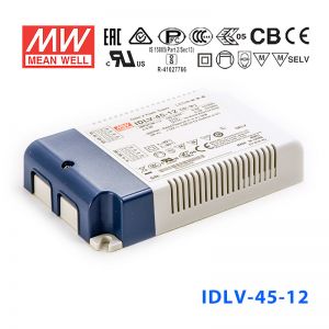 IDLV-45-12 36W 12V 3A 恒压输出无频闪二合一调光明纬LED开关电源