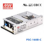 PSC-160B-C 160W 27.6V3.8A 单路输出PFC带浮充电直流UPS裸板加外壳明纬安防电源
