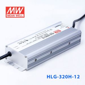 HLG-320H-12  320W  12V 22A 强耐环境恒压+恒流PFC高效铝壳IP67防水LED电源(引线接线) 