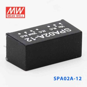 SPA02A-12  2W  9~18V  输入 12V  稳压单路输出明纬DC-DC转换模块电源