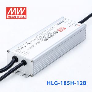 HLG-185H-12B  185W  12V 13A 强耐环境恒压+恒流PFC高效铝壳IP67防水LED电源(控制线三合一调光) 