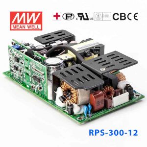 RPS-300-12   300W   12V   25A   单路输出PFC微漏电流低空载损耗无外壳医用明纬开关电源