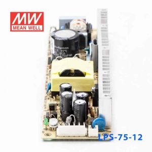 LPS-75-12  75W  12V 6.2A  单路输出无外壳窄条PCB板明纬开关电源