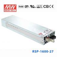 RSP-1600-27 1600W 27V  59A 单路输出带功率因素校正可并联明纬开关电源