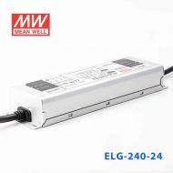 ELG-240-24  240W  24V 10A  基本型(线缆接线/铝壳IP67/100～305Vac输入)明纬PFC防水LED电源