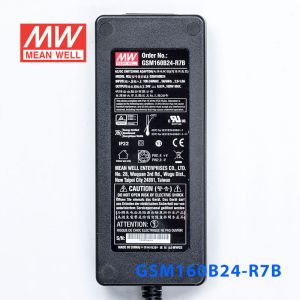 GSM160B24-R7B 160W 24V6.67A输出明纬高能效医疗型外置桌面型电源适配器