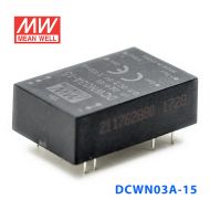 DCWN03A-15 3W 9~18V 转 ±15V 0.1A 非稳压双路输出DC-DC模块电源