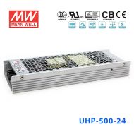 UHP-500R-5 400W 5V 80A 明纬PFC高性能超薄电源(冗余功能)