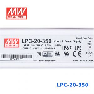 LPC-20-350 20W 350mA恒流输出明纬牌IP67防水塑壳LED电源