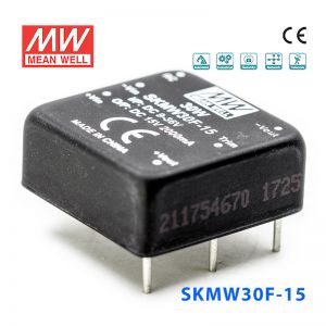 SKMW30F-15 30W 9~36V 转 15V 2A 非稳压单路输出明纬DC-DC模块电源