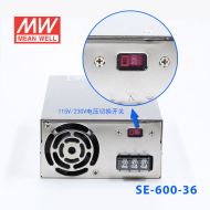 SE-600-36 600W 36V16.6A 单路输出明纬电源(SE系列-内置有外壳)
