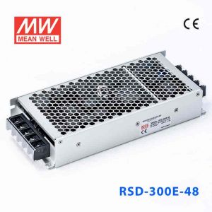 RSD-300E-48  300W  21.6-50.4V 输入 48V 6.3A  铁路用外壳型单路输出DC-DC转换明纬开关电源