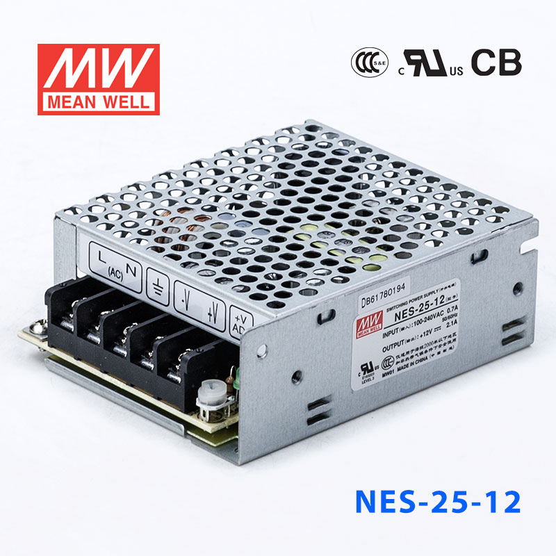 NES-25-12 25W 12V 2.1A 单路输出CCC认证明纬开关电源(NE系列)
