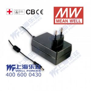 GSM25E07-P1J 25W 7.5V2.93A输出明纬高能效医疗型欧规墙插电源适配器