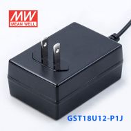 GST18U12-P1J 18W 12V1.5A高效能低空载损耗绿色节能美规适配器