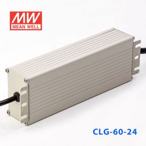 CLG-60-24    60W    24V   2.5A 恒压+可改恒流有PFC铝壳明纬IP67防水LED电源