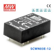 SCWN03E-12 3W 4.5～9V 转 12V 0.25A 非稳压单路输出DC-DC模块电源