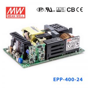 EPP-400-24 400W 24V16.7A 单输出高效能PFC裸板明纬电源