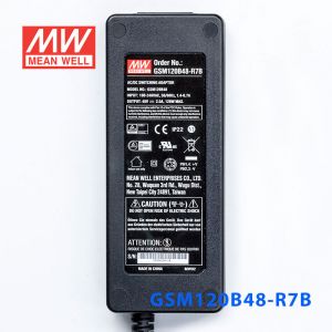 GSM120B48-R7B 120W 48V2.5A输出明纬高能效医疗型外置桌面型电源适配器