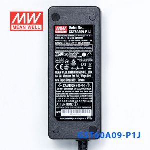 GST60A09-P1J 54W 9V6A高效能低空载损耗绿色节能桌上型适配器
