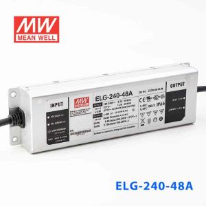 ELG-240-48A 240W 48V 5.0A   A型(电流可调/铝壳IP65/100～305Vac输入)明纬PFC防水LED电源