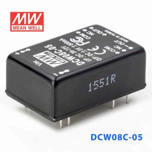 DCW08C-05  8W  36~72V  输入  ±5V  稳压双路输出明纬DC-DC转换模块电源