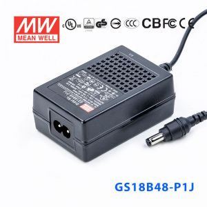 GS18B48-P1J 18W 48V0.375A 输出绿色能源明纬电源适配器(双线插口)