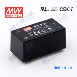 IRM-15-12  15W  12V 1.25A 单路输出高能效裸板型明纬开关电源