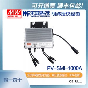 明纬PV-SMI-1000A光伏并网微型逆变器1000VA 230V 4.4A纯正弦波输出IP67防护