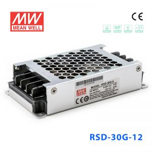 RSD-30G-12 30W 9~36V输入 12V 2.5A 输出铁道专用明纬DC-DC转换电源