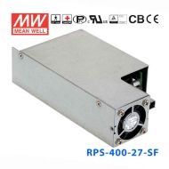 RPS-400-27-SF 400W 27V 14.9A  单路输出PFC微漏电流低空载损耗侧置风扇机壳型医用明纬开关电源