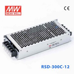 RSD-300C-12  300W  28.8-67.2V 输入12V 25A  铁路用外壳型单路输出DC-DC转换明纬开关电源