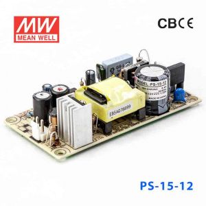 PS-15-12  15W  12V 1.25A  单路输出无外壳PCB板明纬开关电源