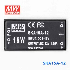 SKA15A-12  15W  9~18V  输入 12V  稳压单路输出明纬DC-DC转换模块电源