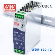 WDR-120-12 120W 12V10A 输出PFC高效率高输入电压DIN导轨电源