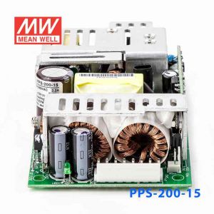 PPS-200-15  200W  15V 13.3A  单路输出带PFC功能无外壳PCB板明纬开关电源