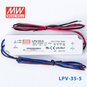 LPV-35-5   35W   5V   6A明纬牌恒压输出IP67防水塑壳LED照明电源