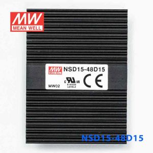 NSD15-48D15  15W  18~72V 输入  ±15V 稳压双路输出板上型明纬DC-DC变换电源