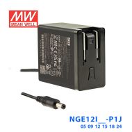 NGE12I18-P1J明纬15W医疗型 18V0.83A开关电源适配器