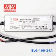 ELG-100-24A   96W    24V   4A    A型(电流可调/铝壳IP65防水/180～305Vac输入)明纬PFC防水LED电源