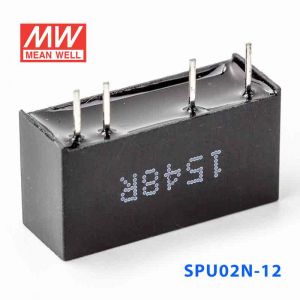 SPU02N-12  2W  24V-12V  非稳压单路输出明纬DC-DC转换模块电源