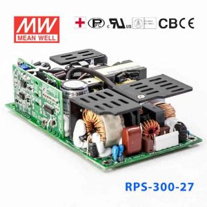 RPS-300-27 300W  27V 11.12A 单路输出PFC微漏电流低空载损耗无外壳医用明纬开关电源