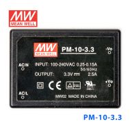 PM-10-3.3  10W  3.3V 2.5A  微漏电塑封Class2单路输出板上型医用明纬开关电源