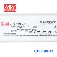 LPV-150-24   150W    24V   6.3A明纬牌恒压输出IP67防水塑壳LED照明电源