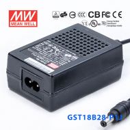 GST18B28-P1J  18W 28V0.64A高效能低空载损耗绿色节能桌上型适配器
