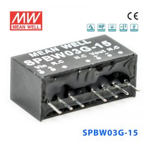 SPBW03G-15 3W 18~75V 转 15V 0.2A 稳压单路输出DC-DC模块电源