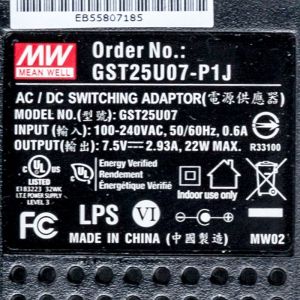 GST25U07-P1J 22W 7.5V2.93A高效能低空载损耗绿色节能美规适配器